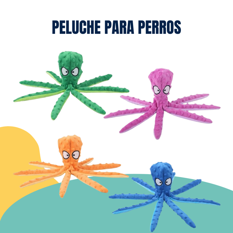 Juguete Peluche Pulpo C/ Chifle Y Crunch Perros Mascotas
