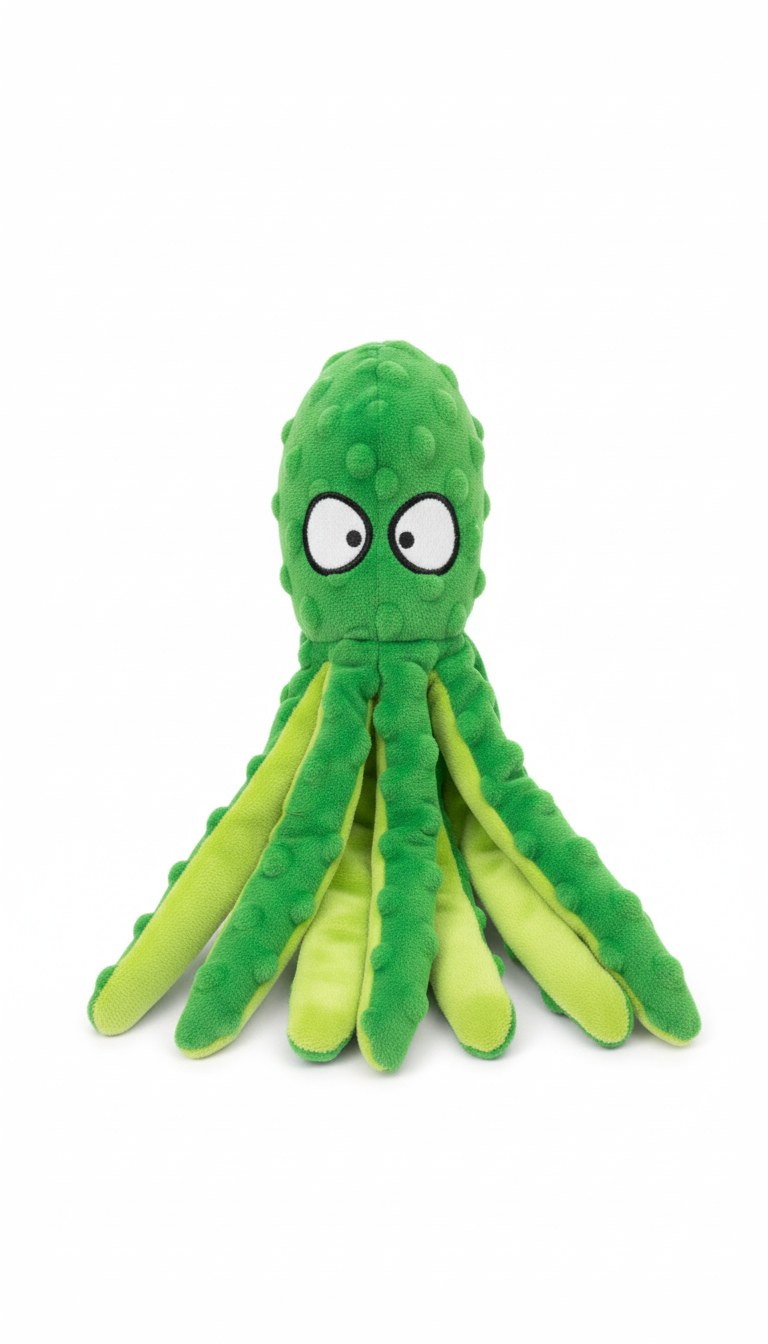 Juguete Peluche Pulpo C/ Chifle Y Crunch Perros Mascotas