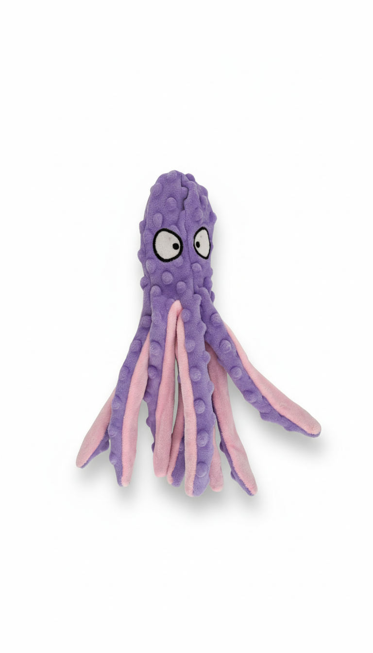 Juguete Peluche Pulpo C/ Chifle Y Crunch Perros Mascotas