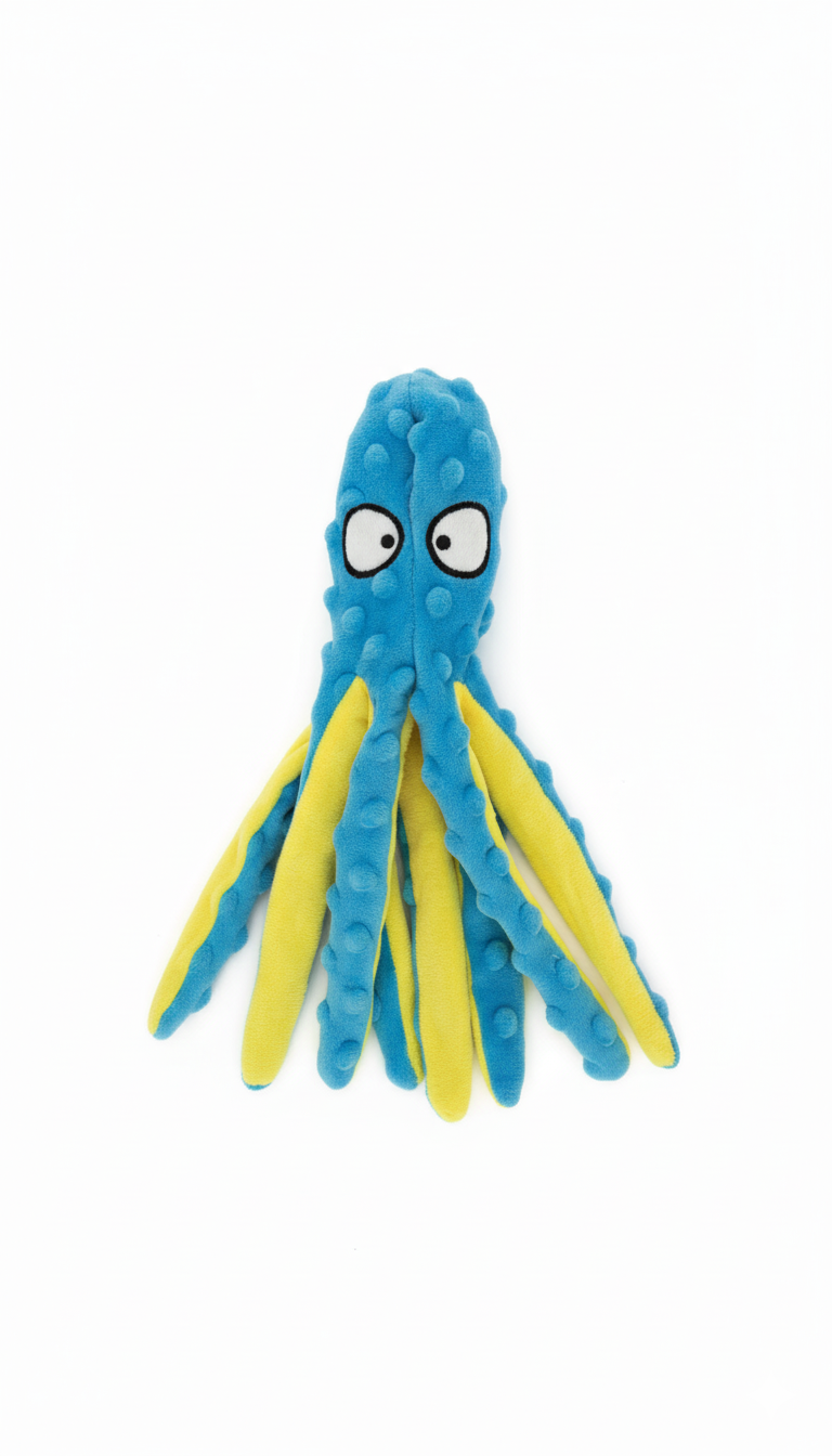Juguete Peluche Pulpo C/ Chifle Y Crunch Perros Mascotas