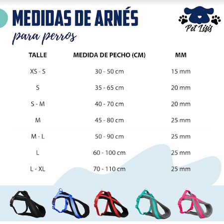 Pechera para perros Arnes Pretal Acolchado Trixie M Ajustable