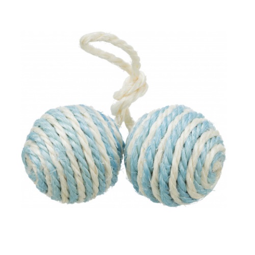 Juguete Duo Pelotas De Sisal Trixie Gatos Siames CanCat