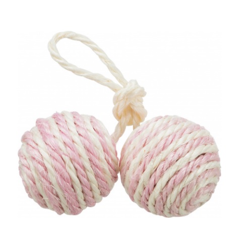 Juguete Duo Pelotas De Sisal Trixie Gatos Siames CanCat
