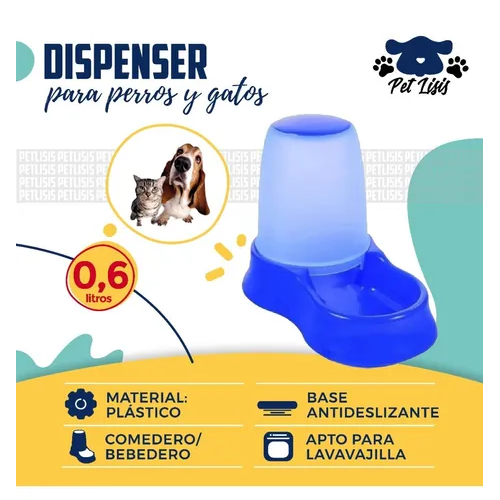 Dispenser Alimento Agua Perros Gatos Mascotas 0,6lts Trixie