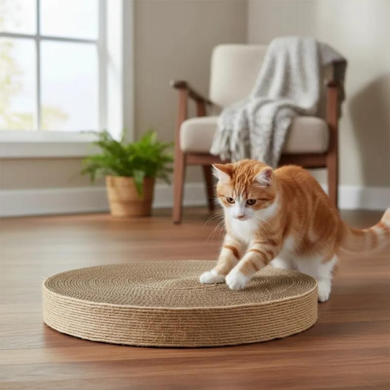 Rascador Para Gatos Rascat Rueda Cartón Y Yute 35 Cm Premium
