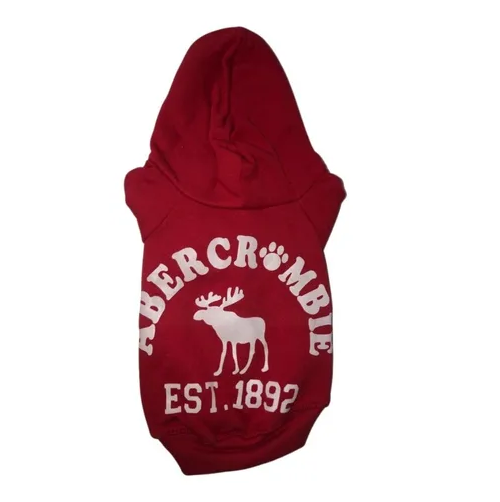 Ropa Para Perros Buzo Rojo Abercrombie Gatos Cachorros Mascotas