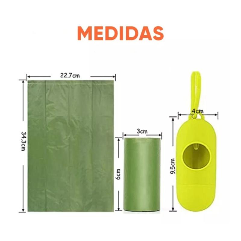 Dispenser Y Bolsas Sanitarias X16 Rollos Perros