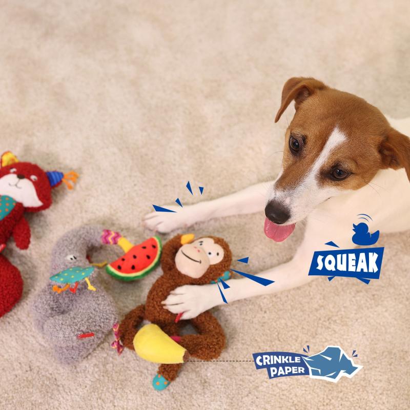 Juguete Peluche Para Perros Mono Banana Gigwi Millex
