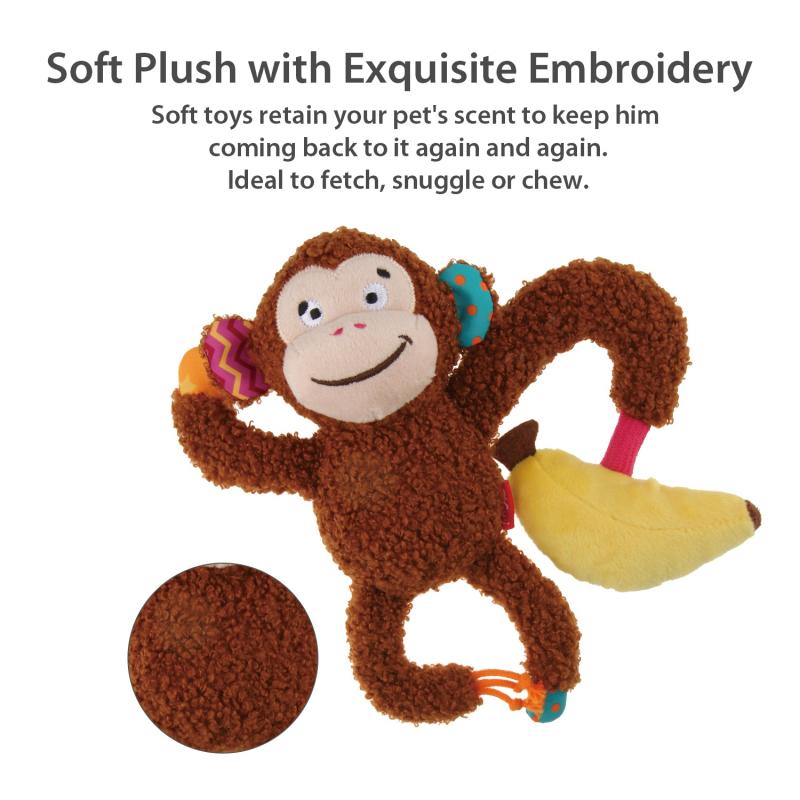 Juguete Peluche Para Perros Mono Banana Gigwi Millex