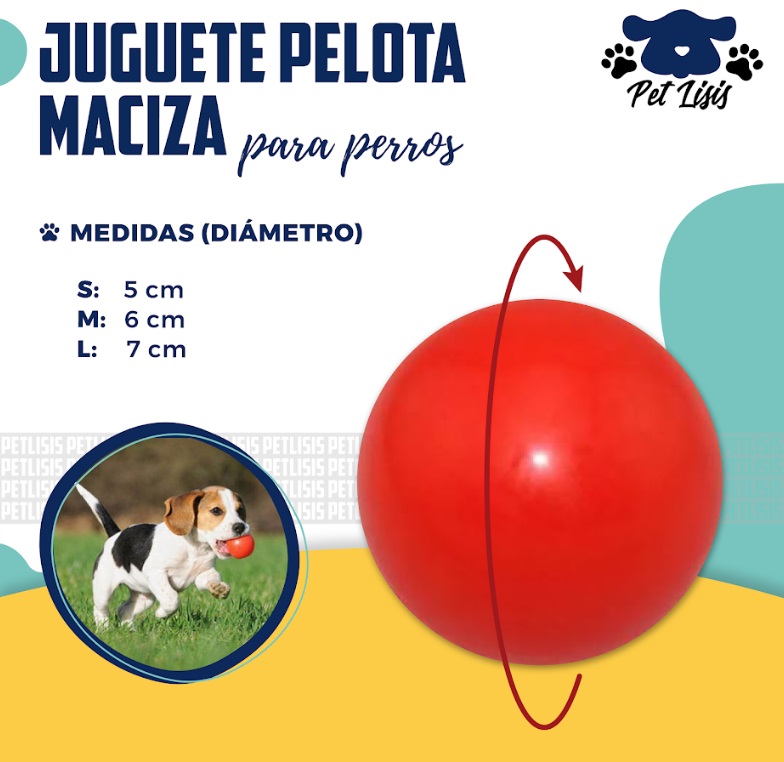 Pelota Maciza Juguete L Perros Cachorros Mascotas Trixie