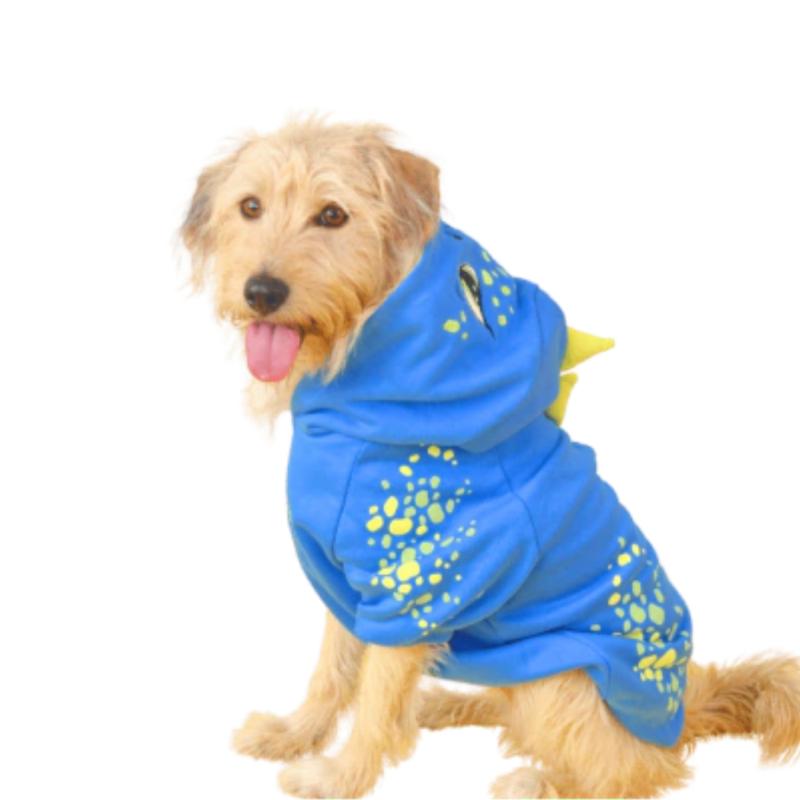 Ropa Para Perros Buzo Dino Capucha Cachorro Adulto Mascotas