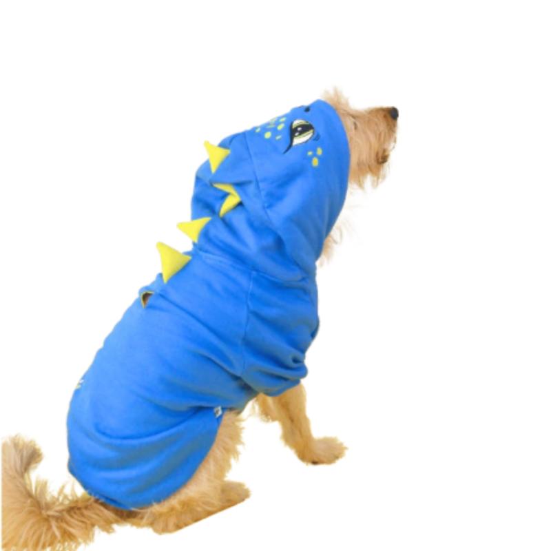 Ropa Para Perros Buzo Dino Capucha Cachorro Adulto Mascotas