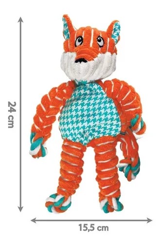 Juguete Peluche Zorro Floppy Knots Sm/Md Kong Perros Mascotas