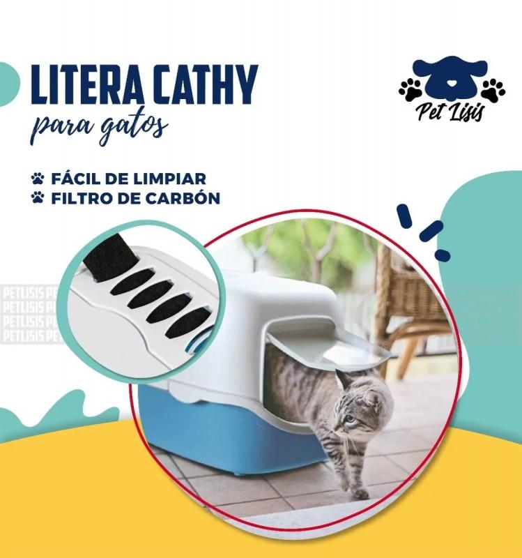 Litera Cathy C/filtro Carbón Baño Arenero Gatos Persa Siames
