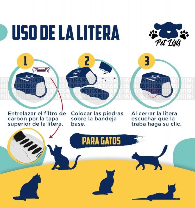 Litera Cathy C/filtro Carbón Baño Arenero Gatos Persa Siames