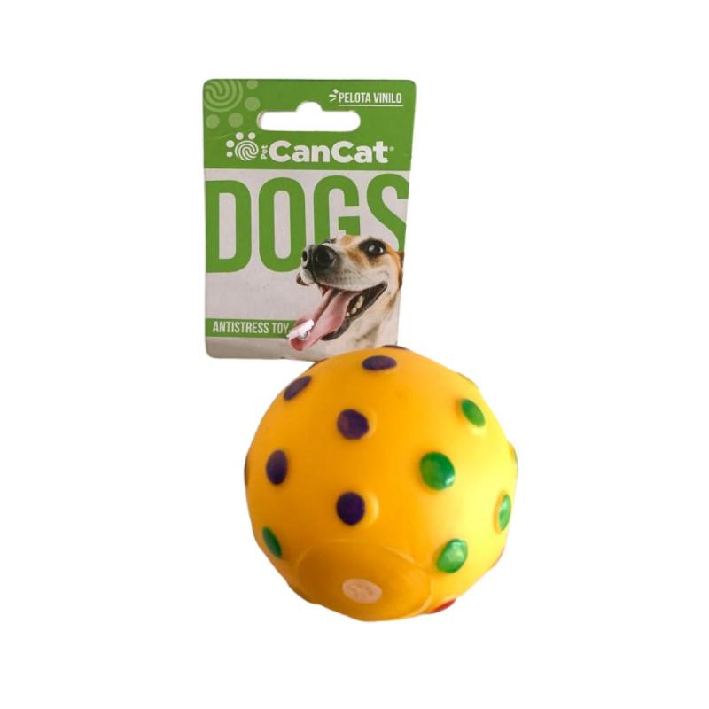 Juguete Pelota Con Chifle De Puntos Colores