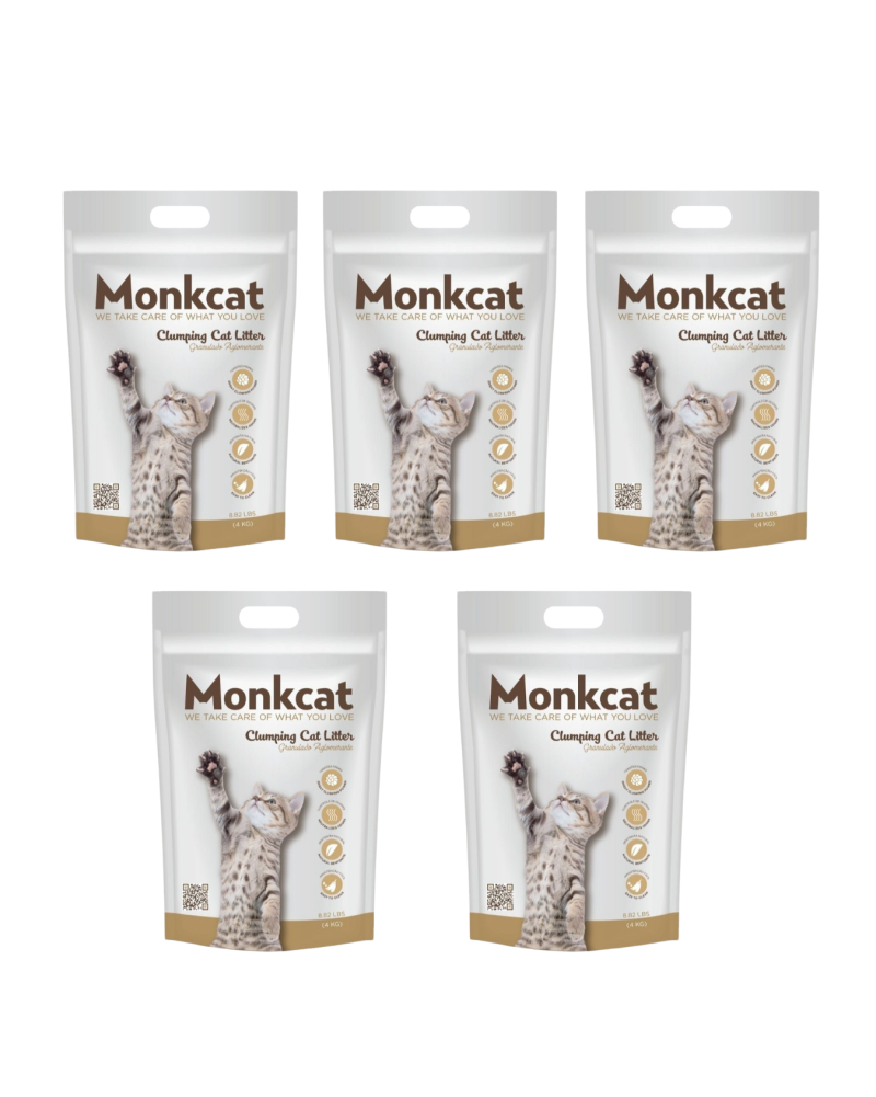 Piedritas Para Gatos Monkcat Aglomerantes Arena X20 Kg Persa