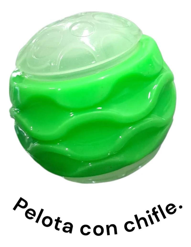 Juguete Pelota Skipy Glow In The Dark Con Chifle Para Perro