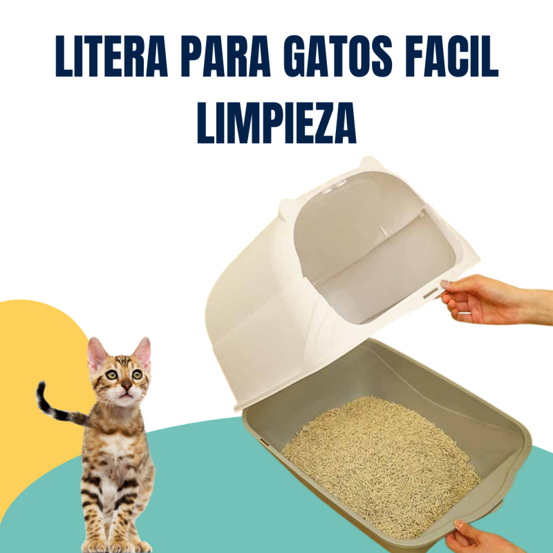 Litera Bandeja Sanitaria Orejitas Con Pala Cerrada Gato