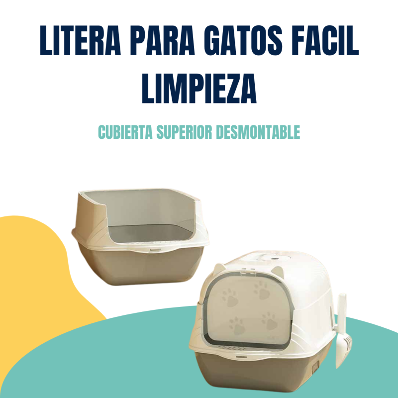 Litera Bandeja Sanitaria Orejitas Con Pala Cerrada Gato