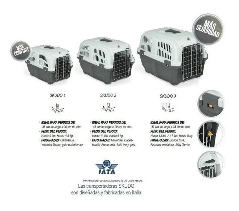 Transportadora Skudo 3 Perros Cachorros Mascotas 40% Off!!