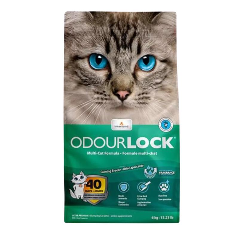 Piedrita Para Gatos Sanitarias Aglomerante Odourlock Calming Breeze 12kg