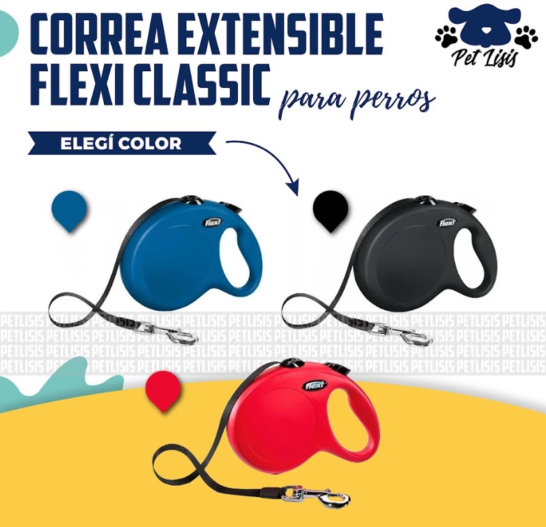 Correa Extensible Flexi Classic L 5m / 50 Kg Perros