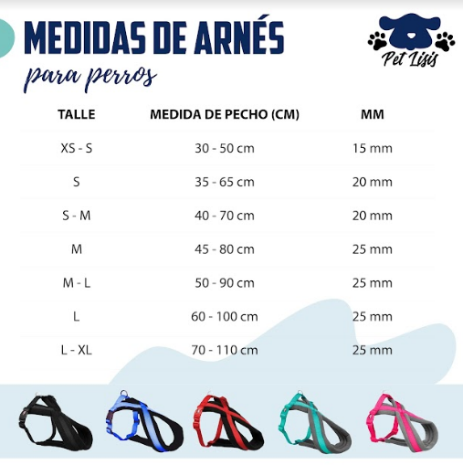 Pechera para perros Arnes Pretal Acolchado Trixie L-XL Ajustable