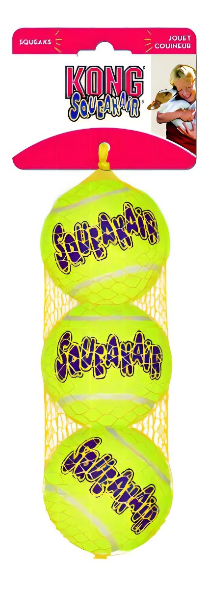Juguete Pelota Squeak Air Ball Small 3u Y Chifle Para Perros