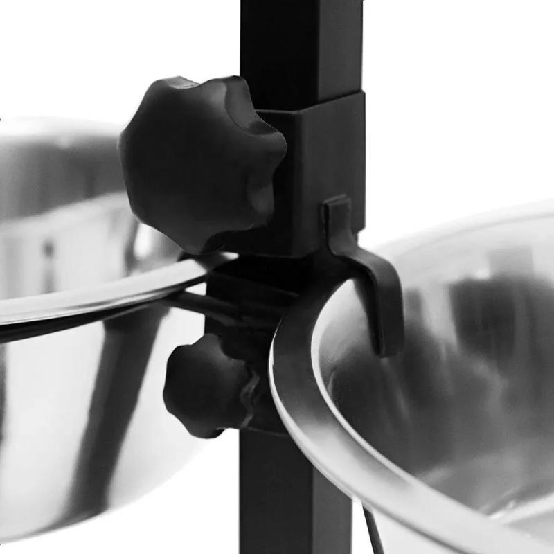 Comedero Y Bebedero Doble Elevado Ajustable 1,8lt Mascotas