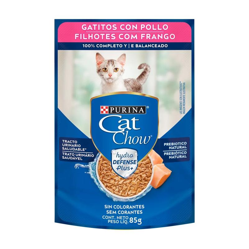 Alimento Humedo Cat Chow Pouch Gatitos Pollo 85gr