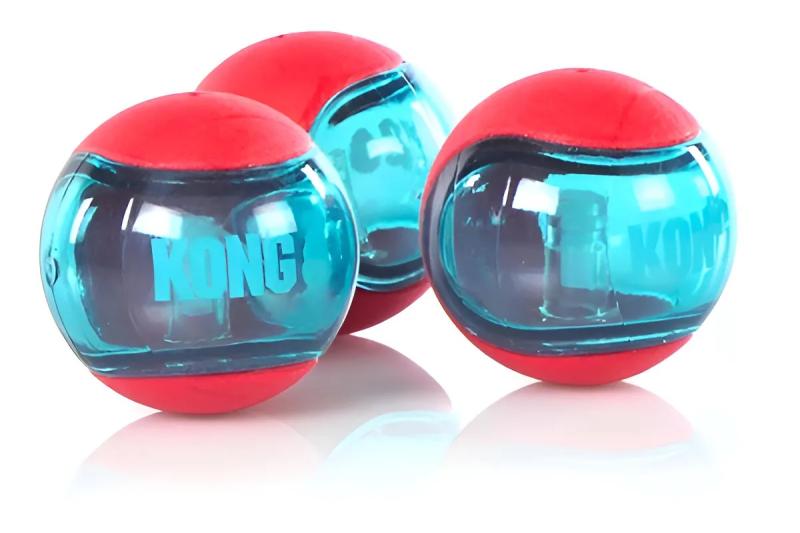 Juguete Pelotas Squezz Action X3u Rojo Y Azul Medium Perros