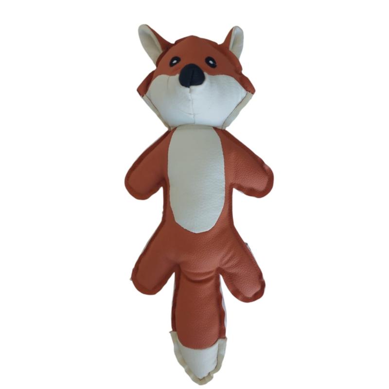 Juguete Peluche Zorro Cuero C/ Chifle Perro Cachorro Mascota