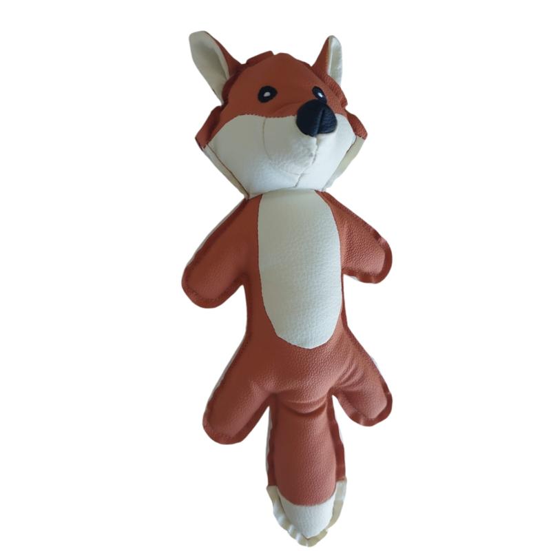 Juguete Peluche Zorro Cuero C/ Chifle Perro Cachorro Mascota