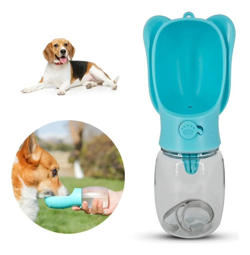 Botella Portátil Para Paseo Agua 320ml Mascotas Perro Gato