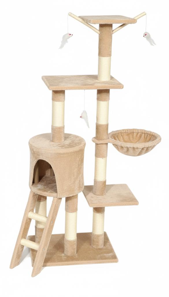 Rascador Tomaso Felpa Gatos Persa Siames Mascotas Petlisis