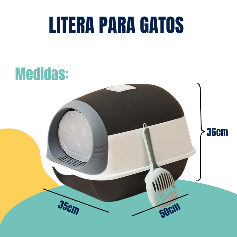 Litera Bandeja Cerrada Camila Arenero Sanitario Para Gatos