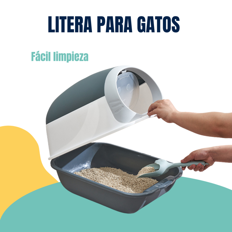 Litera Bandeja Cerrada Camila Arenero Sanitario Para Gatos
