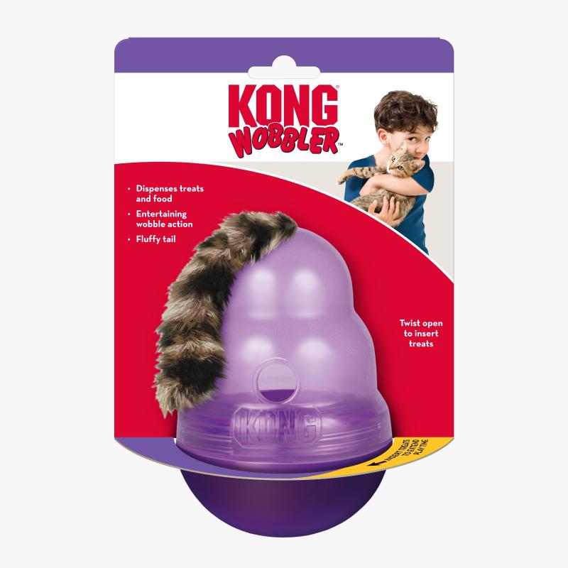 Juguete Pelota Dispensador Wobbler Kong Gatos Mascotas