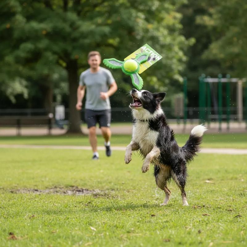 Juguete Estrella Voladora C/ Pelota Y Chifle Cancat Perros