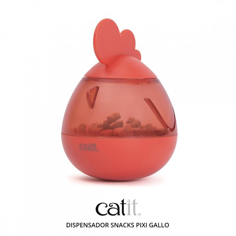 Juguete Dispenser Pixi Catit Para Gatos Snacks Gallo