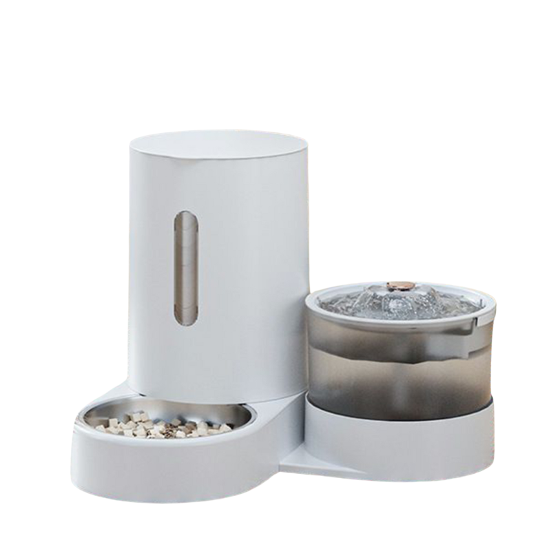 Comedero Bebedero Dispenser Doble Automatico 1,8lt Giratorio Mascotas