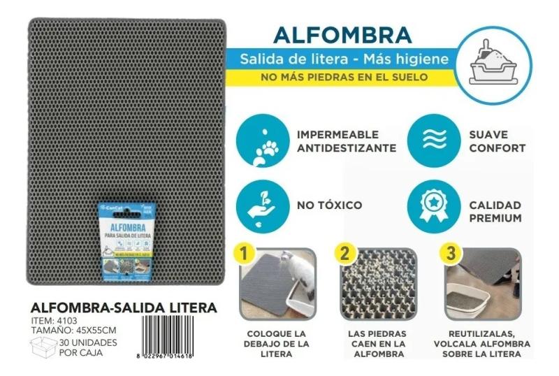 Alfombra Para Salida De Litera Gatos 45x55 Mascotas Cancat