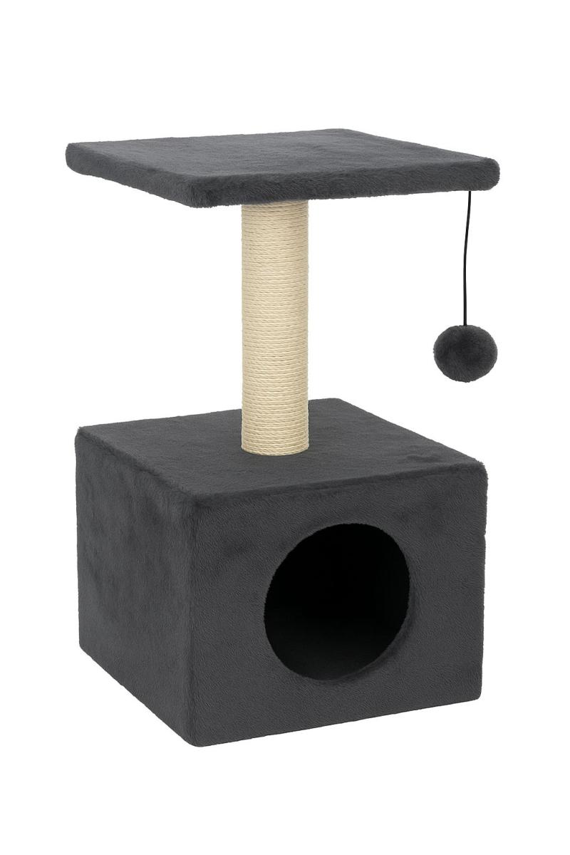 Rascador Torre Poste Cucha Con Descanso 56cm Con Pelota