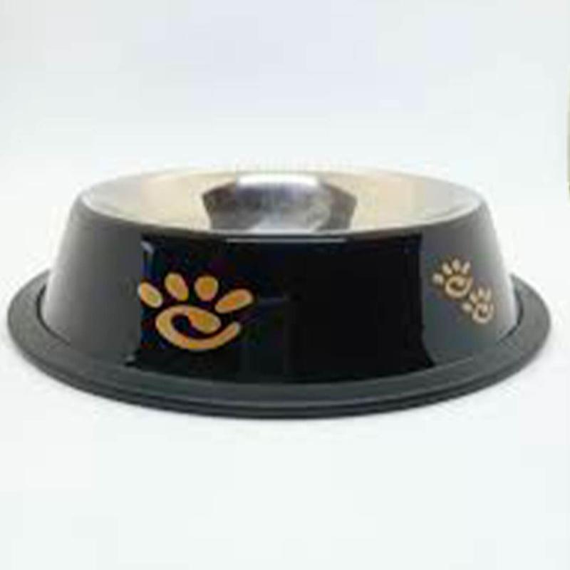 Comedero Acero Negro Antideslizante 1,6 L