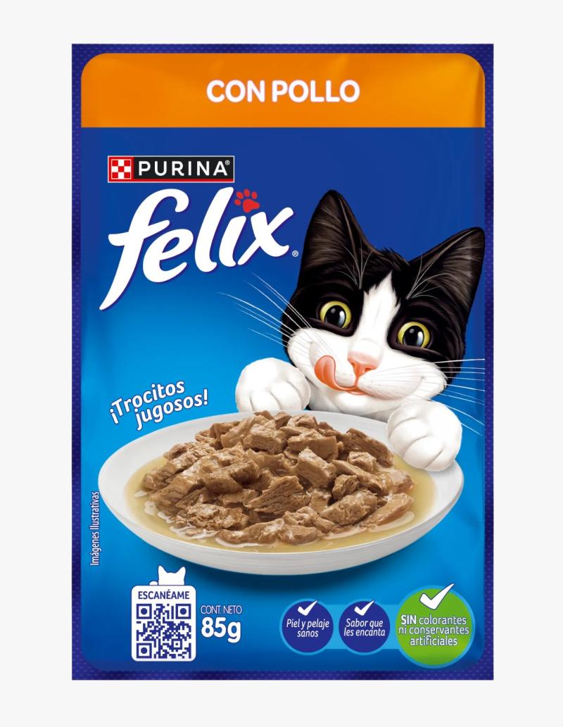 Felix Pouch Gato Adulto Pollo 85gr x15u