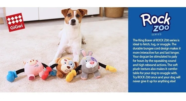 Juguete Para Perros Peluche Rock Boxing Gigwi Mascotas