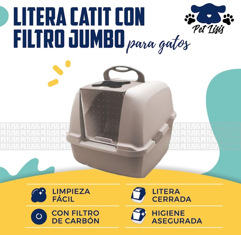 Litera Catit Baño Arenero C/filtro Gatos Siames Persa