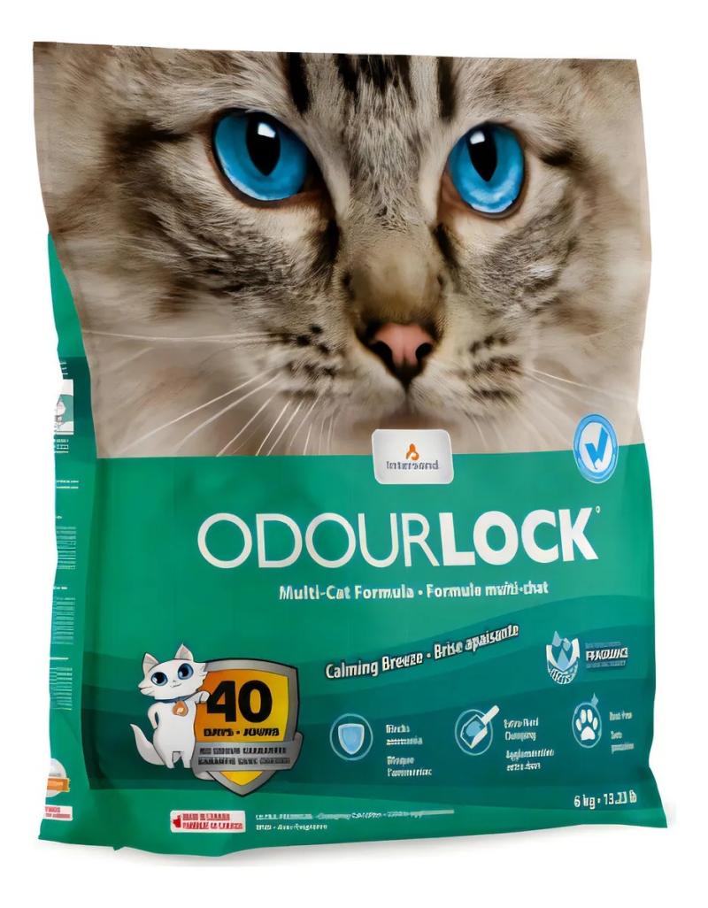 Piedrita Para Gatos Sanitarias Aglomerante Odourlock Calming Breeze 6kg