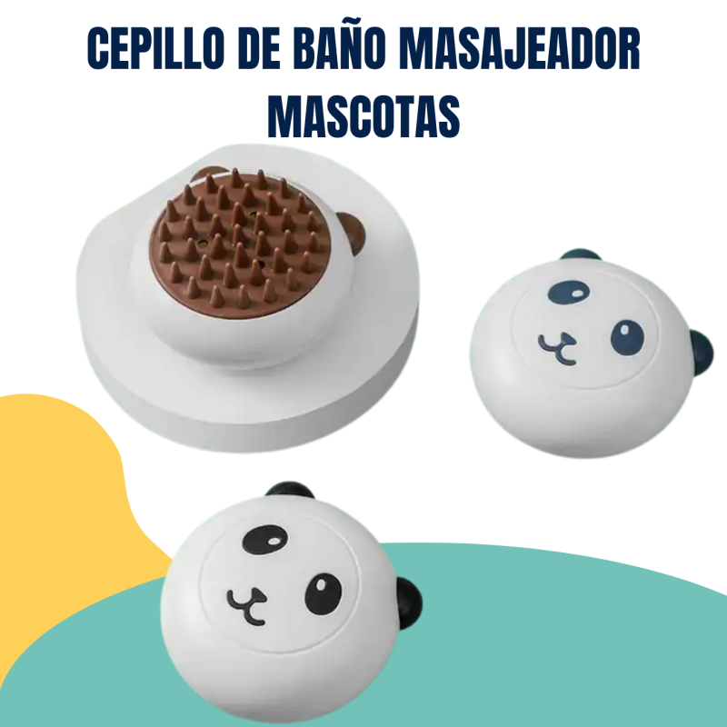 Cepillo Masajeador Osito De Baño Para Mascotas Petlisis